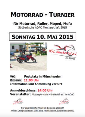 Einladung zum Motorrad-Turnier
